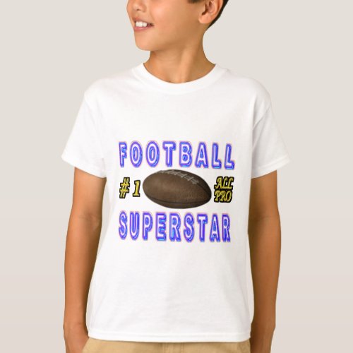 Number One All Pro Football Superstar T_Shirt