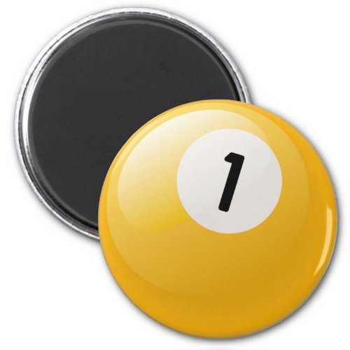 NUMBER ONE BILLIARDS BALL MAGNET