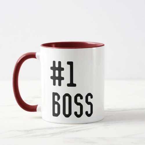 Number One Boss Custom Christmas Gift for Boss Mug