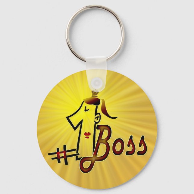 Number one boss keychain for ladies (Front)