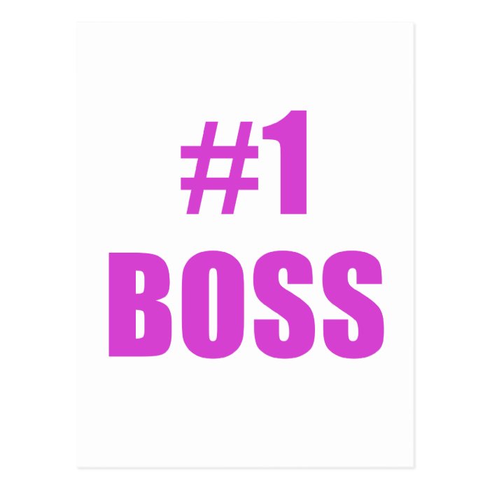 Number One Boss Postcards