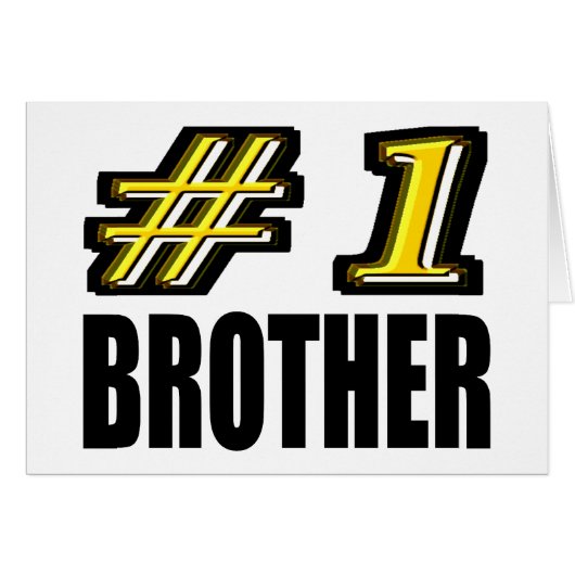 Number One Brother Cards (Front Horizontal)