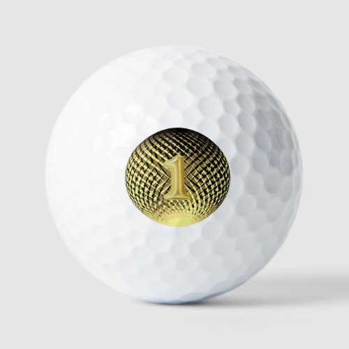 Number one Champion Gold medal Golf Balls