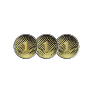 Number one Champion Gold medal Golf Balls Ball Marker