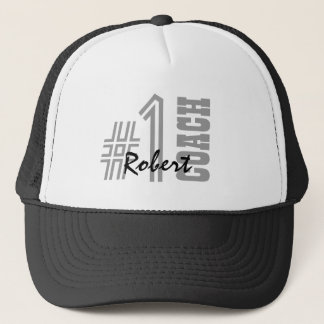 Number One COACH Black and White A01 Trucker Hat