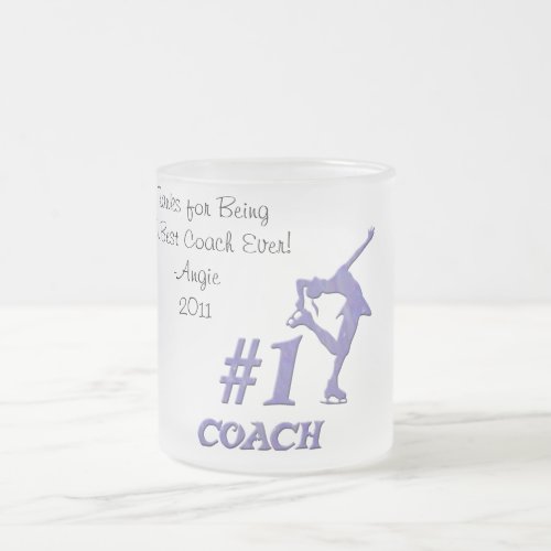 Number One Coach Frosted Mug _ Purple