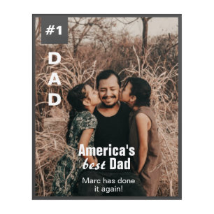 Number One Dad Add Photo Fun Magazine Cover Acrylic Print