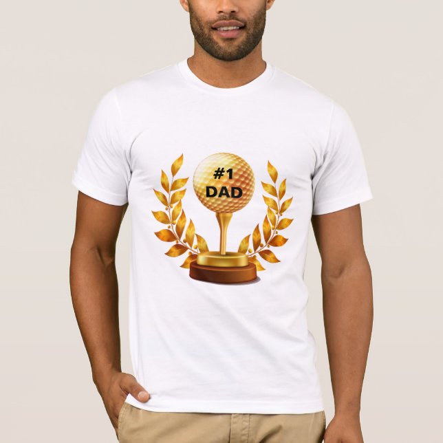 Number One Dad By Par Golf t-Shirt (Front)
