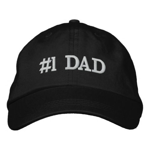 Number One Dad Embroidered Baseball Cap