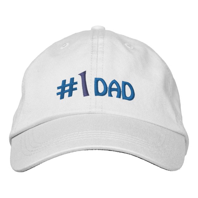 Number One Dad Embroidered Cap (Front)