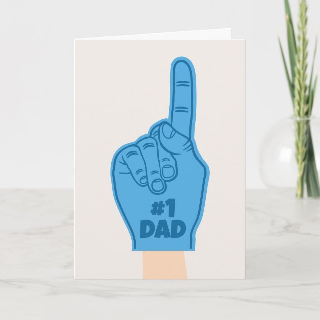 Number One Dad Father’s Day Holiday Card (Front)