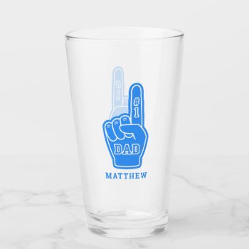 Number One Dad Father's Day Beer Glass Tumbler by splendidsummer at Zazzle