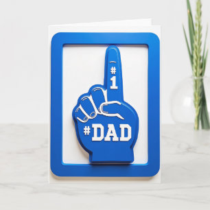 Number One Dad Foam Hand Card