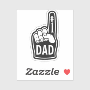 Number One Dad Foam Hand Sticker