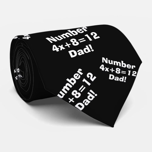 Number One Dad Funny Mens Math Teacher Fathers Day Neck Tie