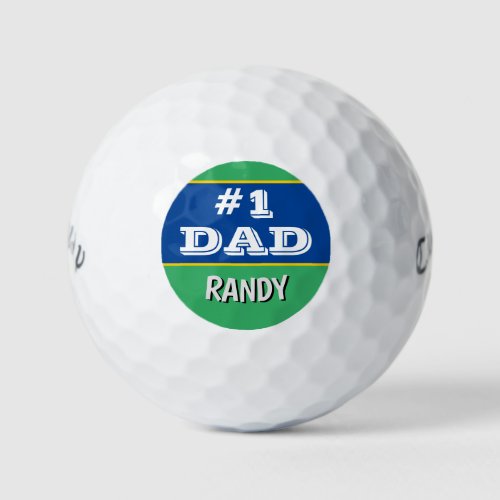 Number One Dad Golf Balls