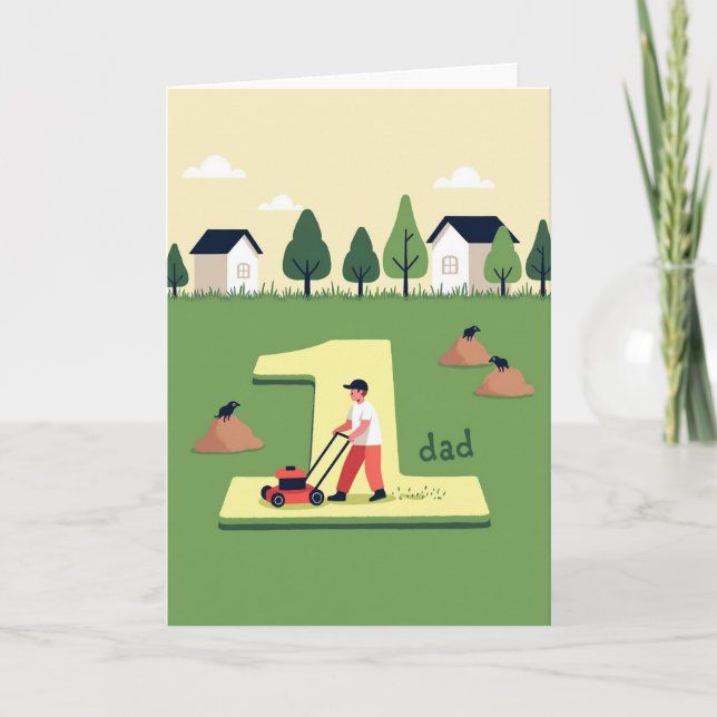 Number One Dad Lawn Card (Front)