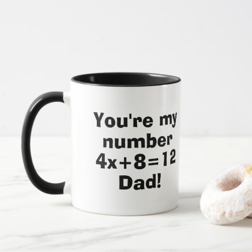 Number One Dad Math Lover Funny Fathers Day Gift  Mug