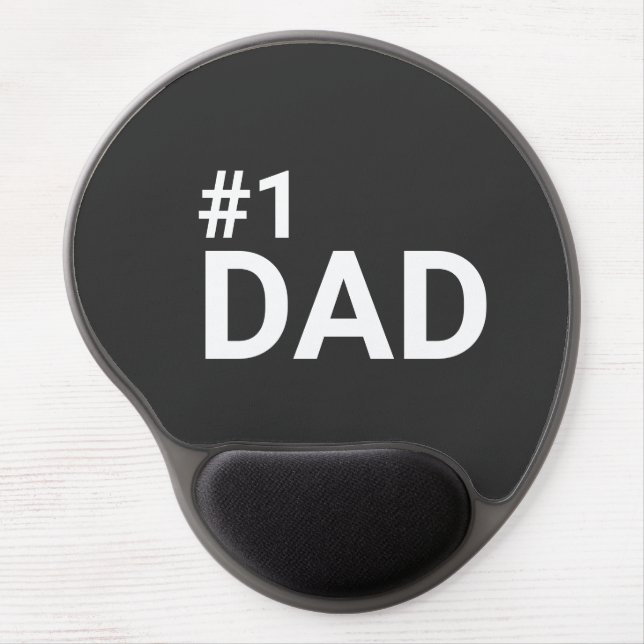 Number One Dad Simple Minimalist Modern Gift  Gel Mouse Pad (Front)