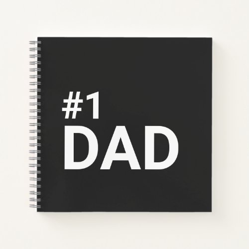 Number One Dad Simple Minimalist Modern Gift  Notebook