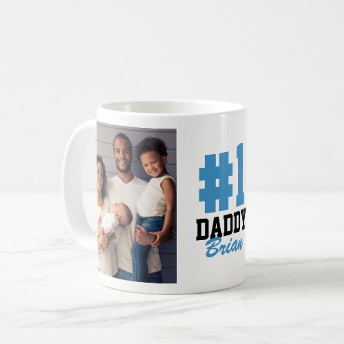 Number One Daddy 2 Photo Fathers Day Coffee Mug