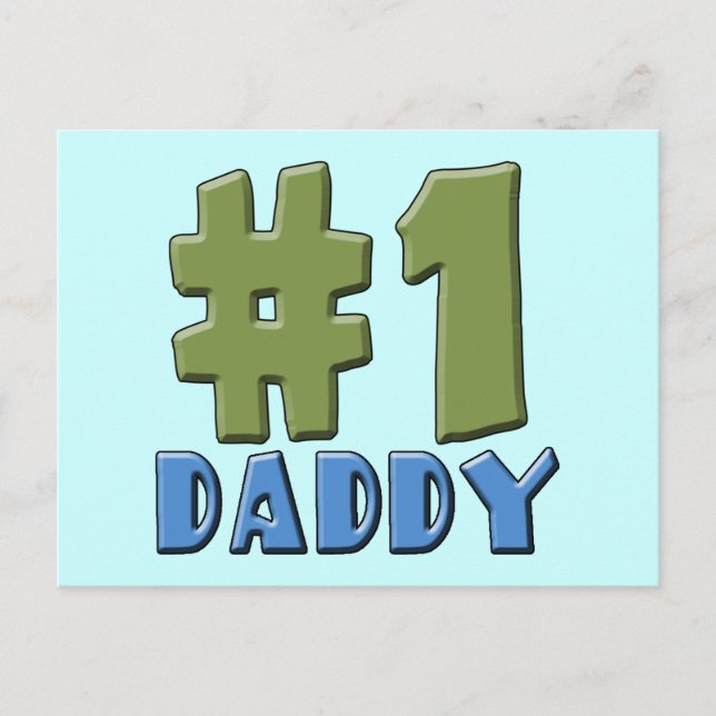 Number One Daddy Products Postcard (Front)