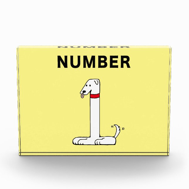 Number One Dog Acrylic Award (Front)