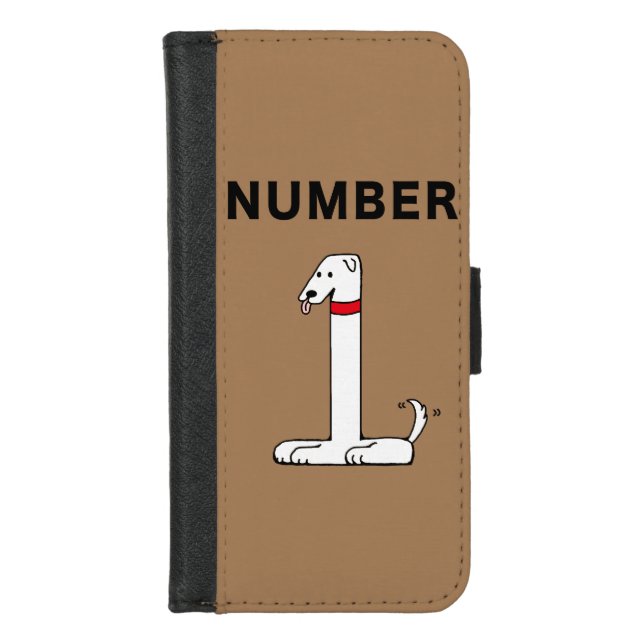 Number One Dog iPhone Wallet Case (Front)