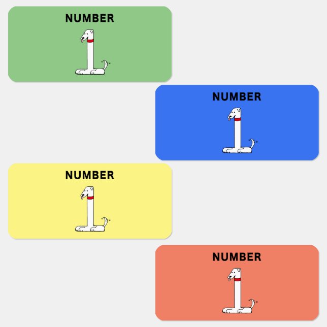 Number One Dog Labels (Group)