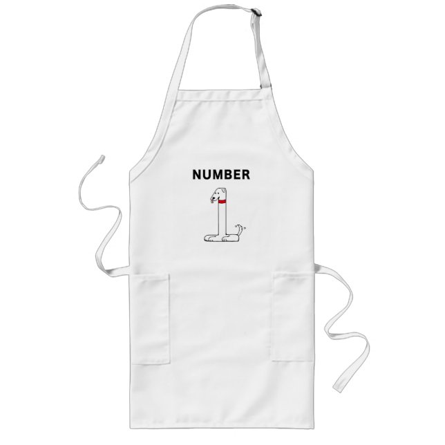 Number One Dog Long Apron (Front)