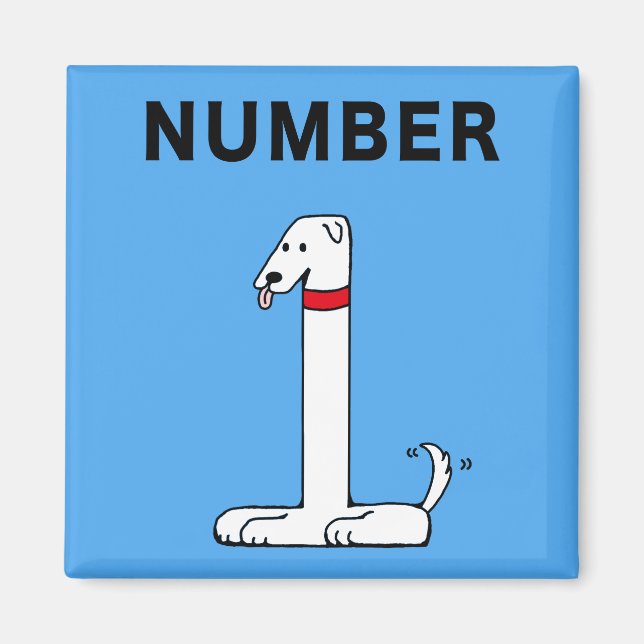 Number One Dog Magnet (Front)