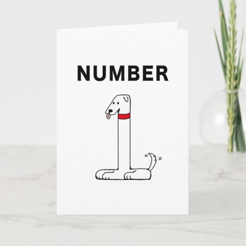 Number One Dog Note Card