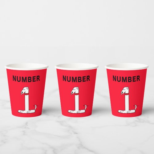 Number One Dog Paper Cup