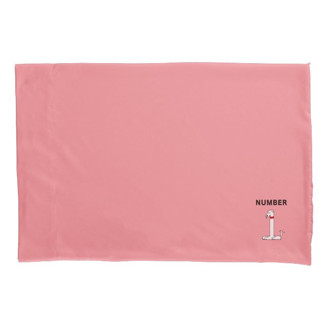 Number One Dog Pillow Case (Front)