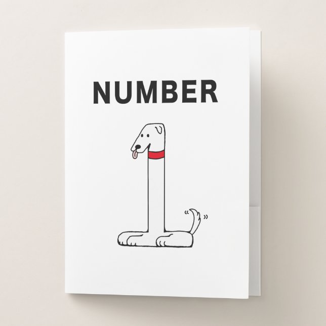Number One Dog Pocket Folder (Front)