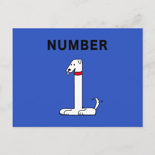Number One Dog Postcard (Front)