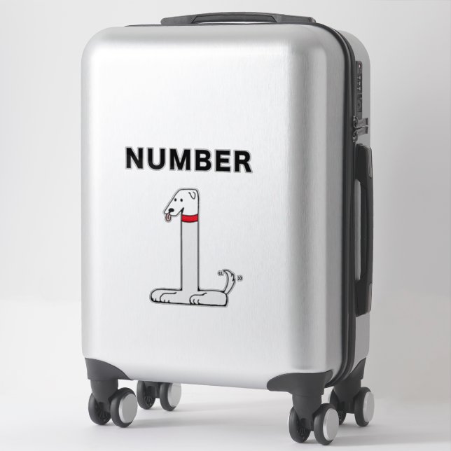 Number One Dog Sticker (Suitcase)