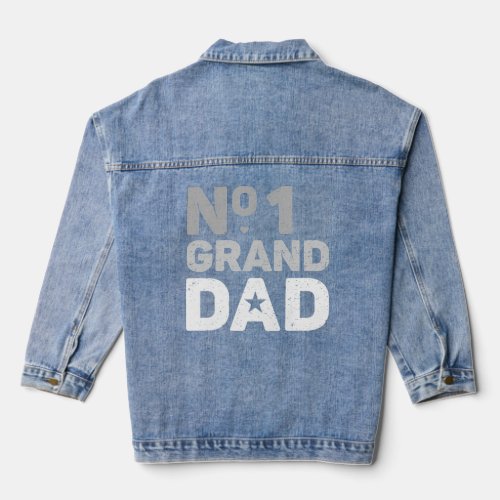 Number One Granddad Best Granddad  Denim Jacket