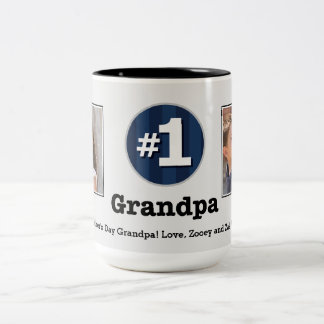 Number One Grandpa 2 Custom Photo Mug