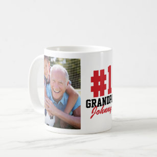 Number One Grandpa 2 Photo Father's Day Coffee Mug