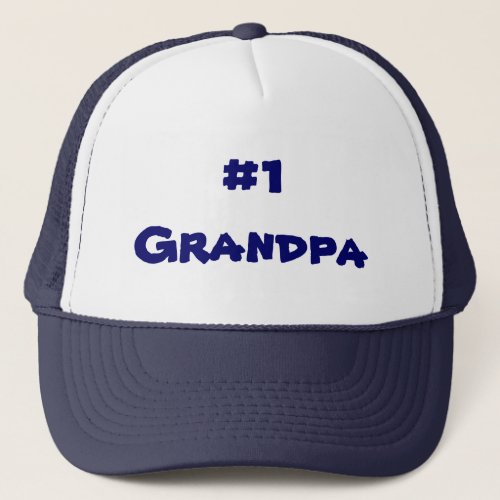 Number One Grandpa Trucker Hat