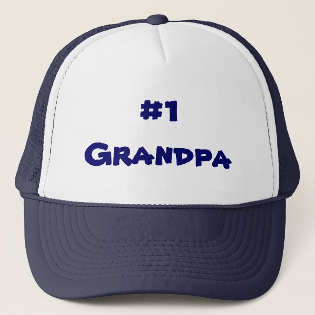 Number One Grandpa Trucker Hat (Front)