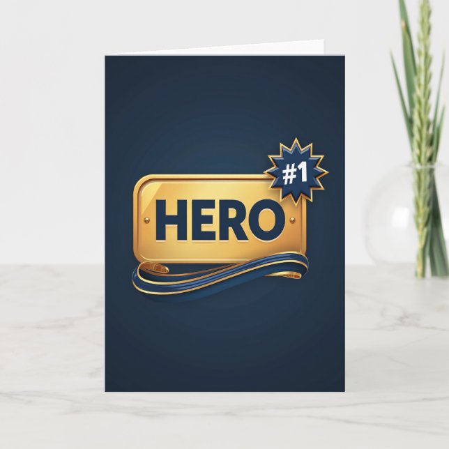 Number One Hero Award Card (Front)