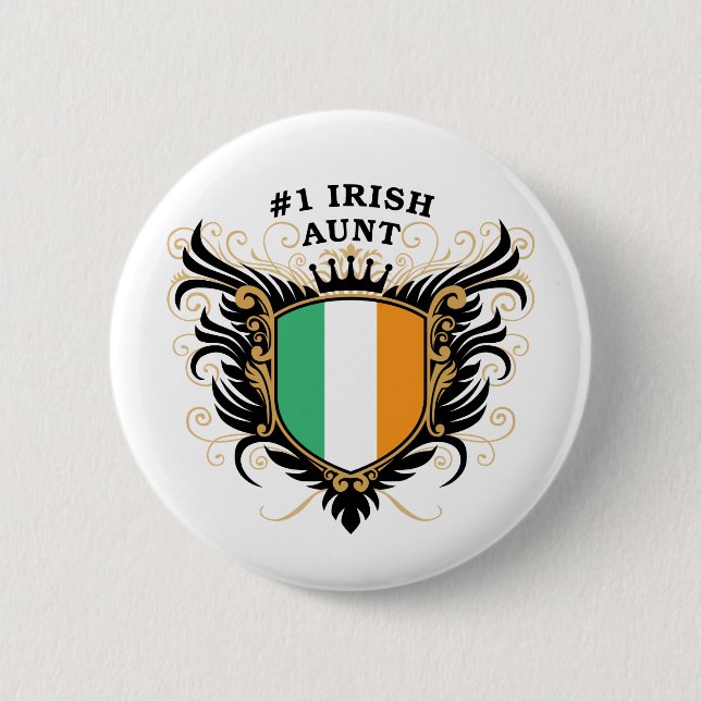 Number One Irish Aunt Button (Front)
