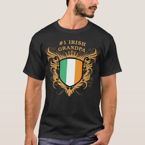Number One Irish Grandpa T_Shirt