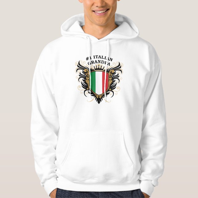 Number One Italian Grandpa Hoodie (Front)