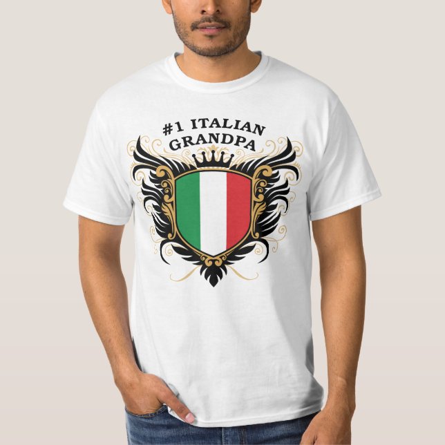 Number One Italian Grandpa T-Shirt (Front)