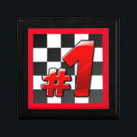 NUMBER ONE JEWELRY BOX<br><div class="desc">#1 ON A BLACK AND WHITE CHECKERBOARD</div>