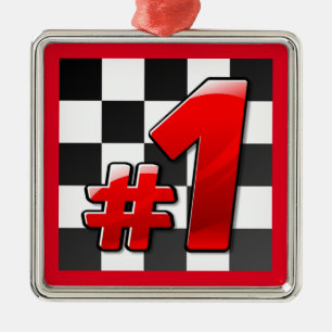 NUMBER ONE METAL ORNAMENT