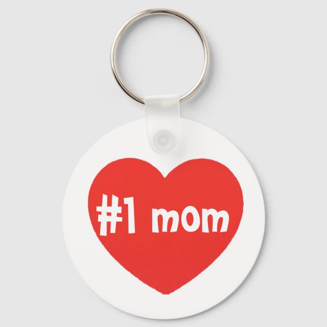 number one mom key keychain (Front)